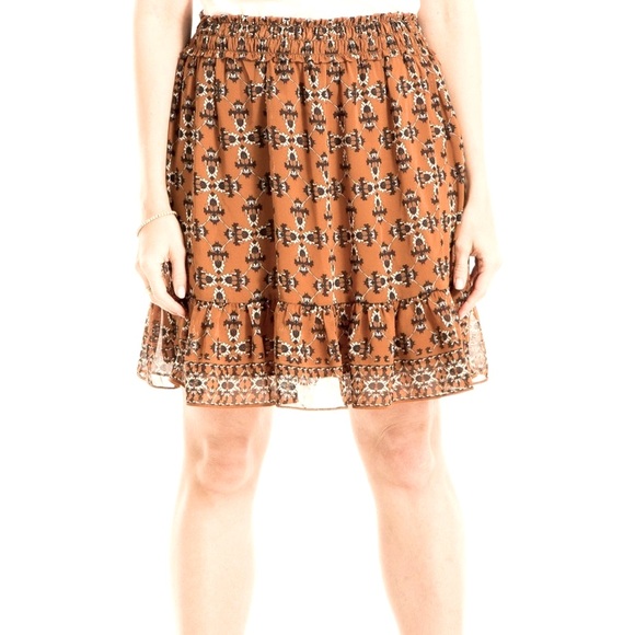 Max Studio Floral Ruffle Hem Skirt - Picture 3 of 3